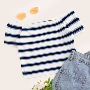 NEW Sz M Adorable Off The Shoulder Crop Top SHEIN WOW!!